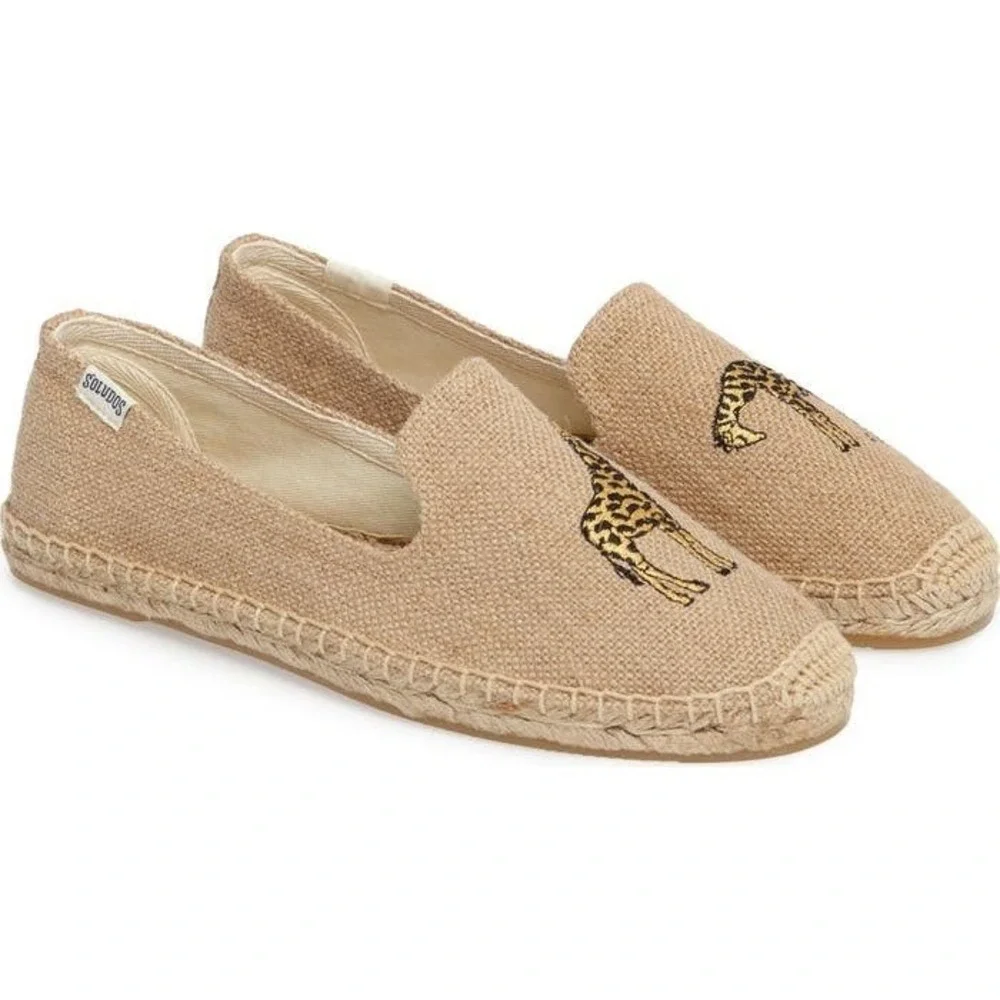 SOLUDOS Giraffe Espadrille Flat,‎ Women's Size 8.5